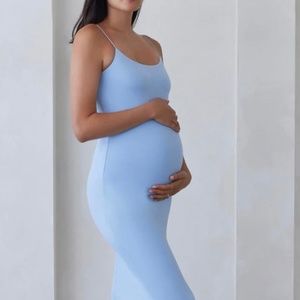 Bumpsuit powder blue maternity dress M